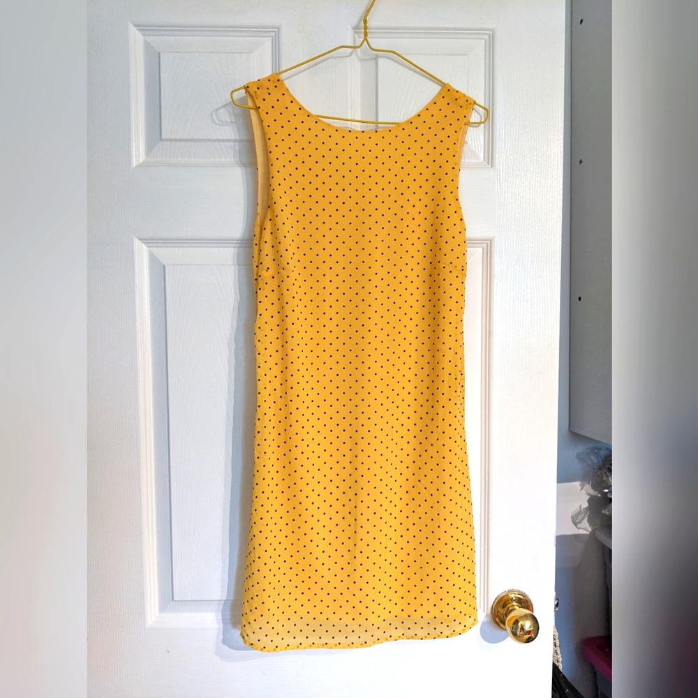 Everly 💛 Yellow Polka Dot Sleeveless Dress